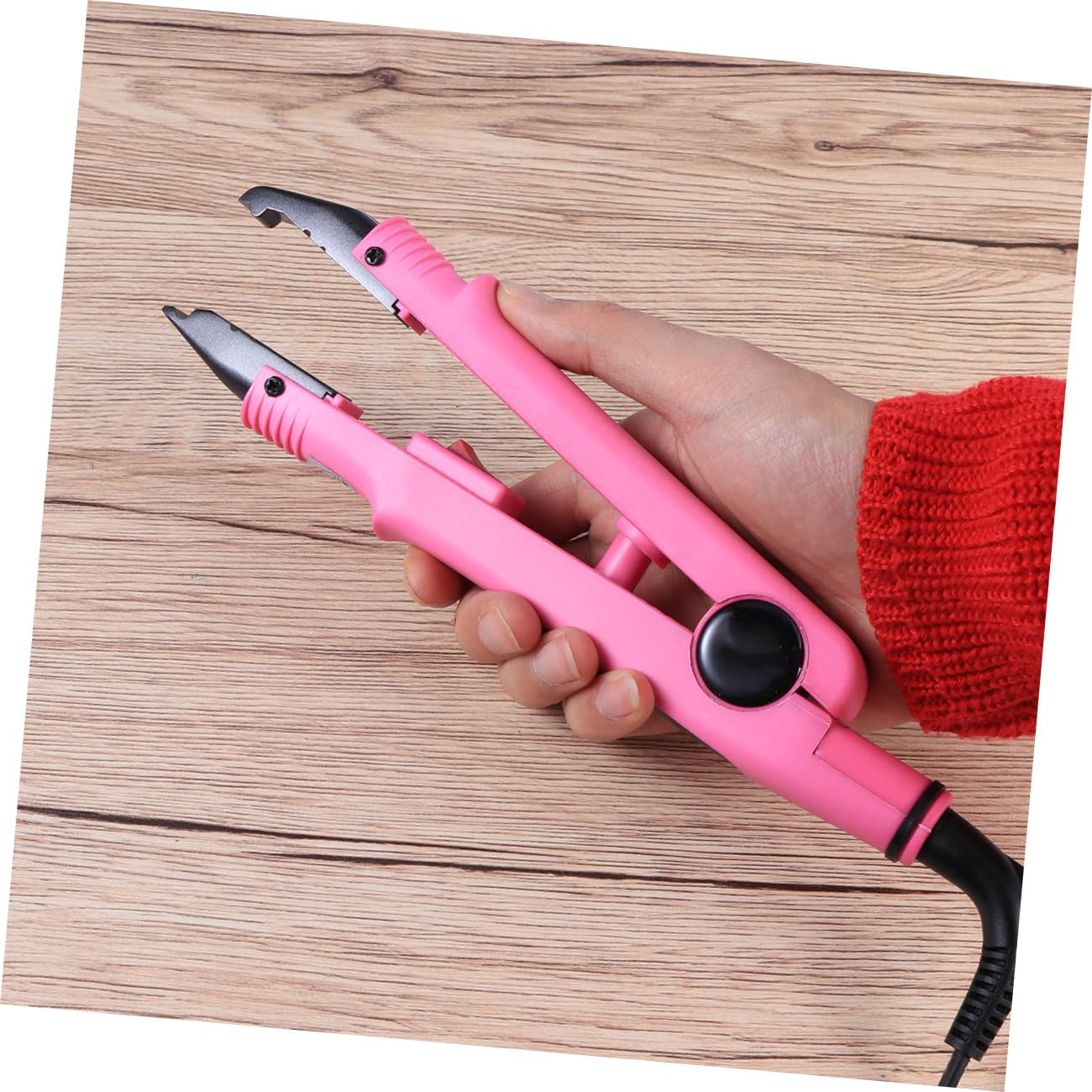 Connecteur Capillaire Rose à Température Constante LED, Fer à Souder pour Extensions de Cheveux, Chauffage Rapide, ABS et Fer, 1 Pièce