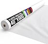 Exquisite White Plastic Table Cover Roll 40 X 600 Table Cloth Plastic Cover Roll - Premium Quality Thick 0.5 MIL Banquet Rolls - Disposable Tablecloth Rolls