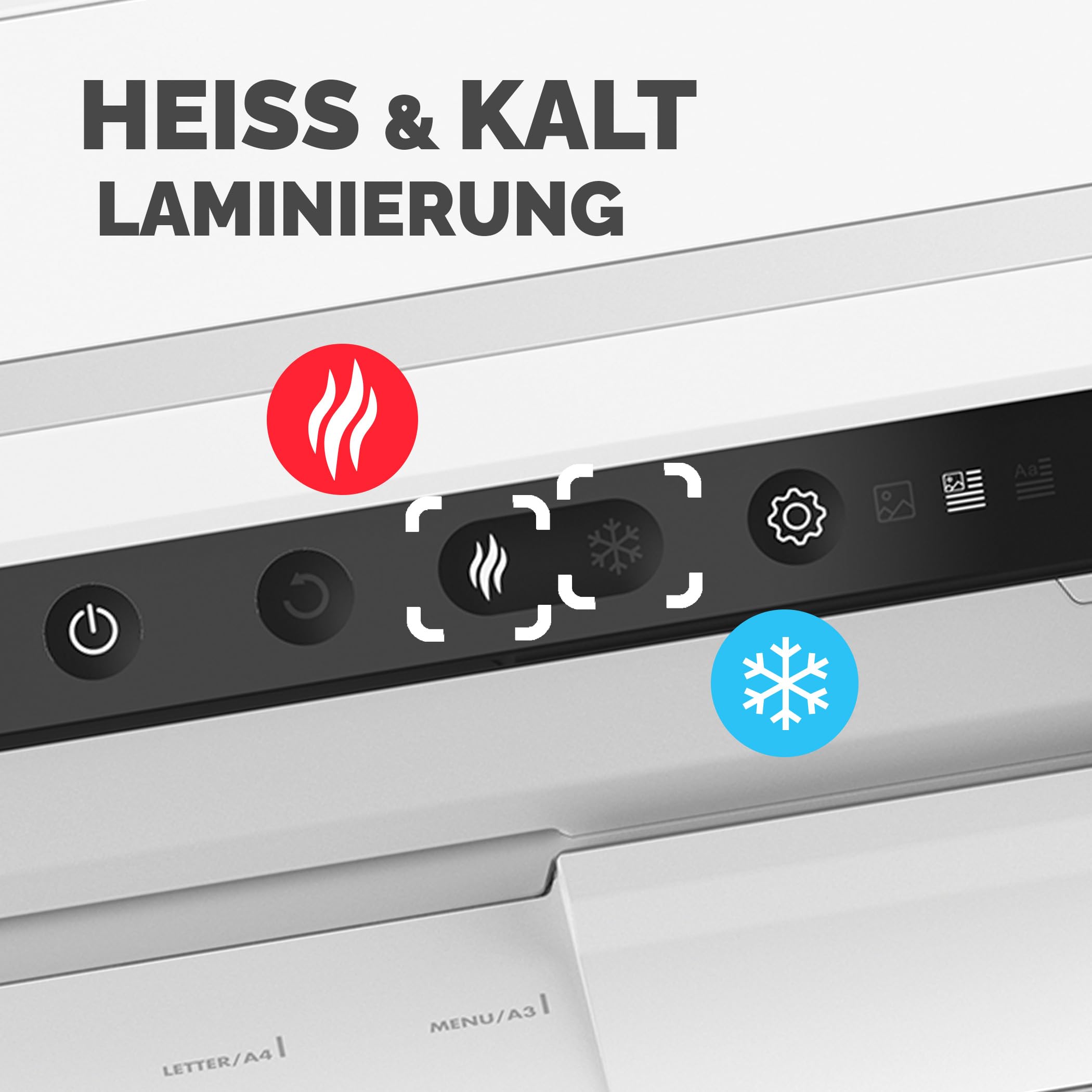 Fellowes Venus Laminiergerät A3 zum Heißlaminieren von 80-250 Mikron Laminierfolien, Intensivgebrauch, automatischer Rückwärtsgang, inkl. 10 Laminierfolien, weiß