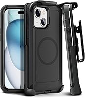 Vista 10 de MOTIVE Funda diseñada para iPhone 15 con clip para cinturón, funda magnética compatible con Magsafe, resistente y protección de grado militar