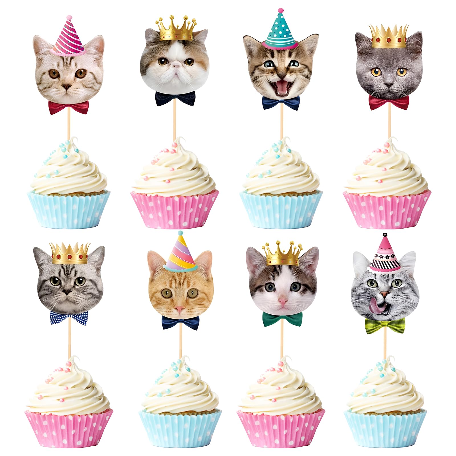 18 Stück Eulen Cupcake Deko – Süße Tier-Topper Für Deine Mottoparty (Haustiere, Waldtiere)