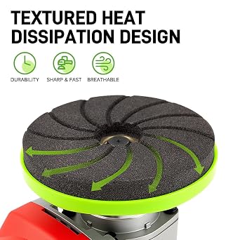 LOZLIN Diamond Polishing Pads, 3 Pack 4 Inch, for Tile, Marble and Granite, Chamfering, Edge Shaping, 50/100/200 Grit, Angle Grinder
