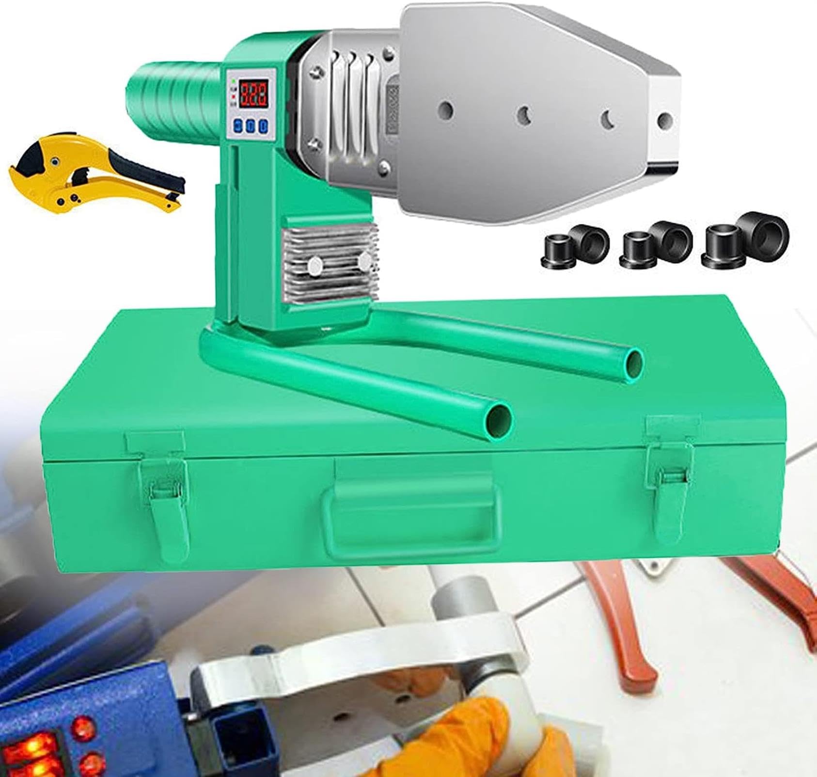 YXYLJOZ Hot Melt Welding Machine for PPR PB PE Pipe - Pipeline Heating Tool for Water and Electricity Engineering (32)