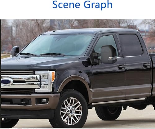 Miniatura 8 de JZSUPER Espejos de remolque 2017 2018 2019 2020 aptos para Ford F250 F350 F450 F-550 Super Duty Pickup Truck con luz de señal de giro calentada con