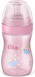 Lillo Mamadeira Com Alça Super Evolution 240Ml Rosa -