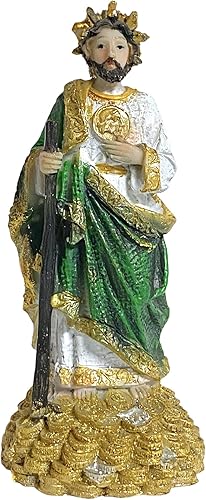 Miniatura 1 de Figura de San Judas Tadeo Estatua de San Judas de Taddeus de 5.0in de dinero religioso Imagen San Judas Tadeo Estatua