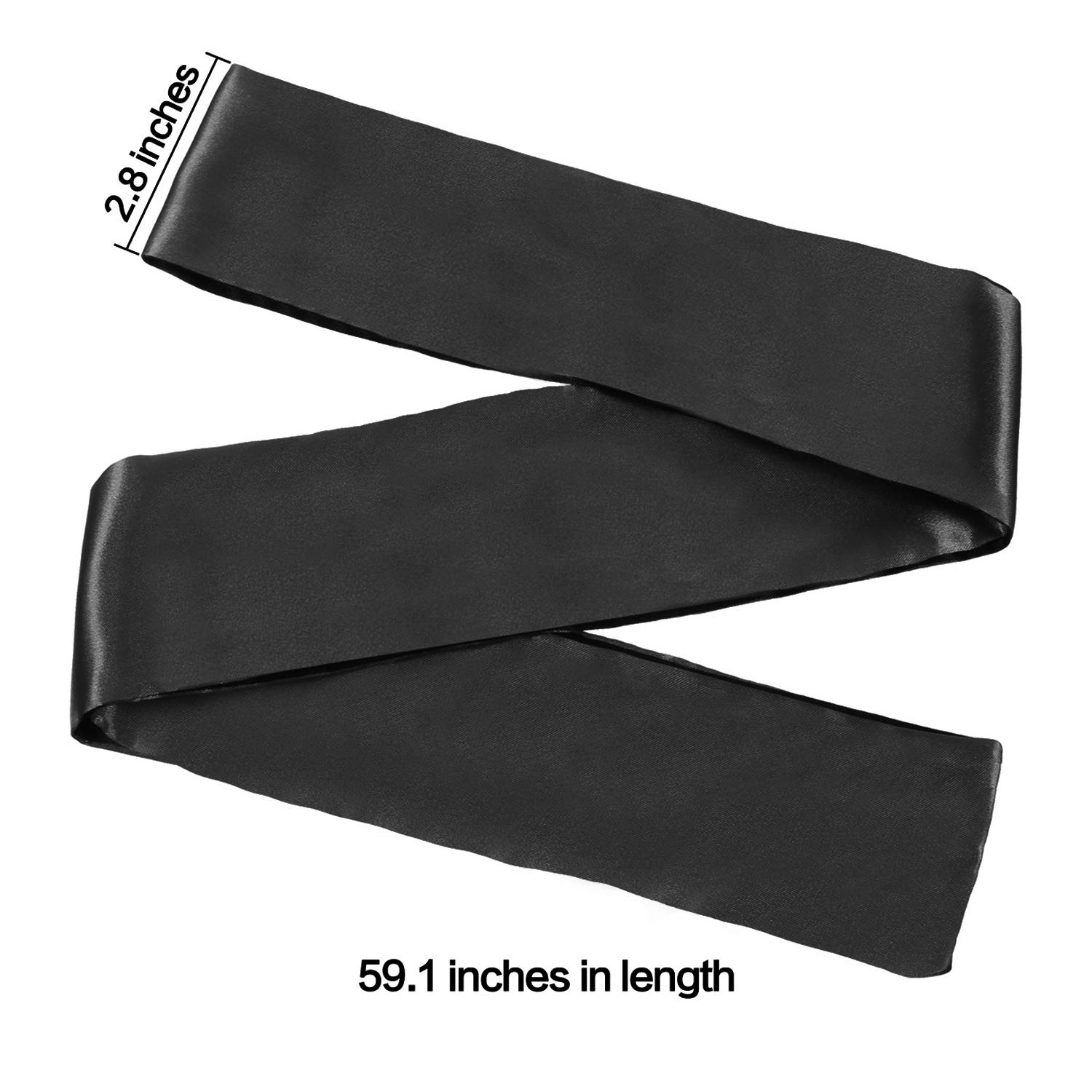 Shappy 4 Pack Satin Eye Mask Blindfold 150 cm (Black Rose Red and Black)