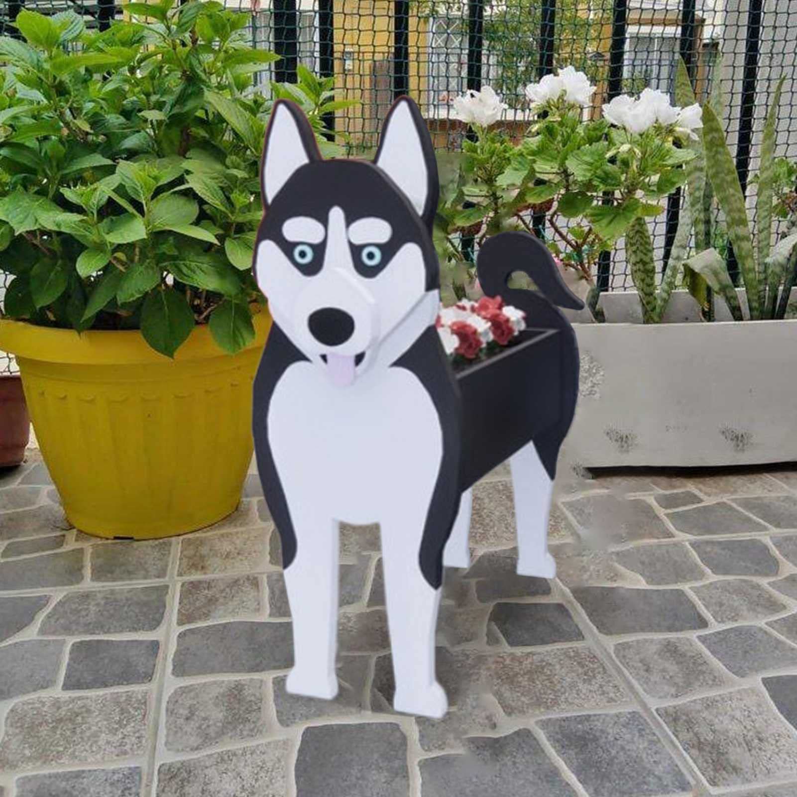 ICAI Beads Sukkulenten-Übertopf In Husky-Form – Kreativer Blumentopf Für Zuhause, Büro & Balkon