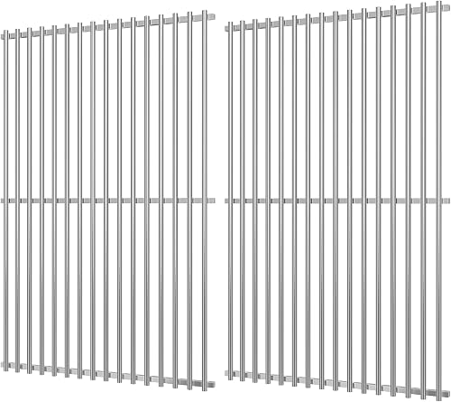 GasSaf 19.5" Grill Grates for Weber Genesis 300, Weber Genesis Grill Grates 7524 7528, 7MM SUS304 Replacement Parts for E310 E320 E330 S310 S320 S330(2007-2016), Pit Boss PB700 Series Cooking Grids