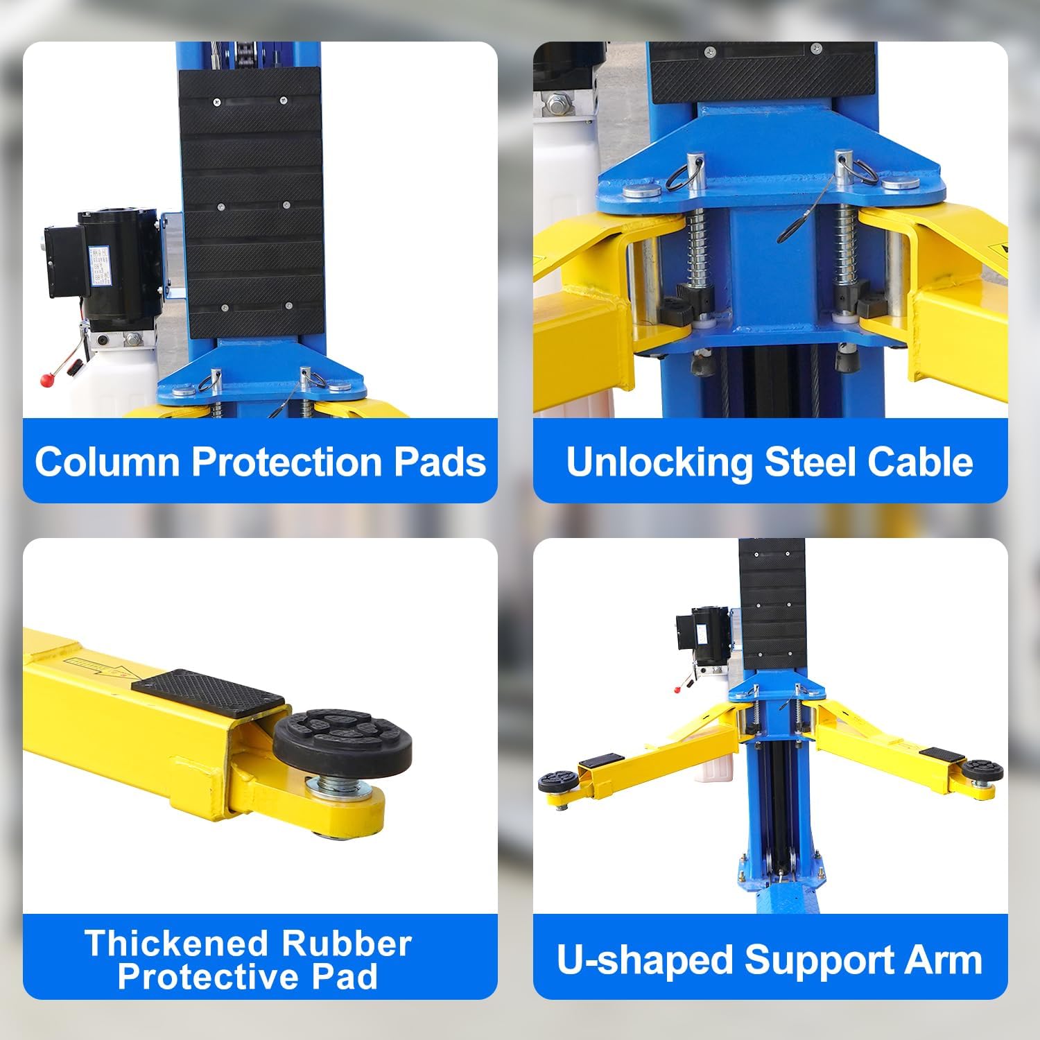 10,000 lb Two Post Auto Lift, Floor Plate Design, 73" Lift Height, Hydraulic Clear Floor Car Hoist for Garage & Shop, Safe Lock System, 110V Power, 3-Year Warranty, 2026