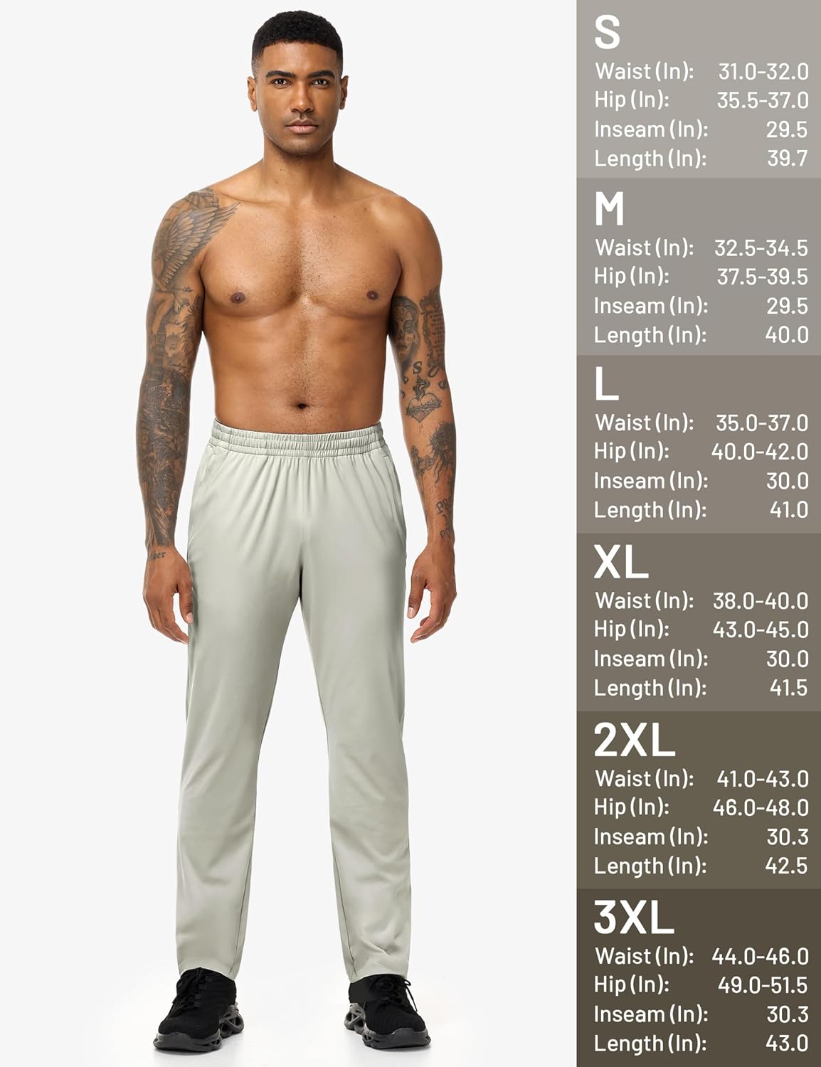 MIER Mens Athletic Sweatpants for Workout Gym Running Jogging Active Lightweight Track Sweat Pants, 3 Zipper Pockets Bottoms - Image 6