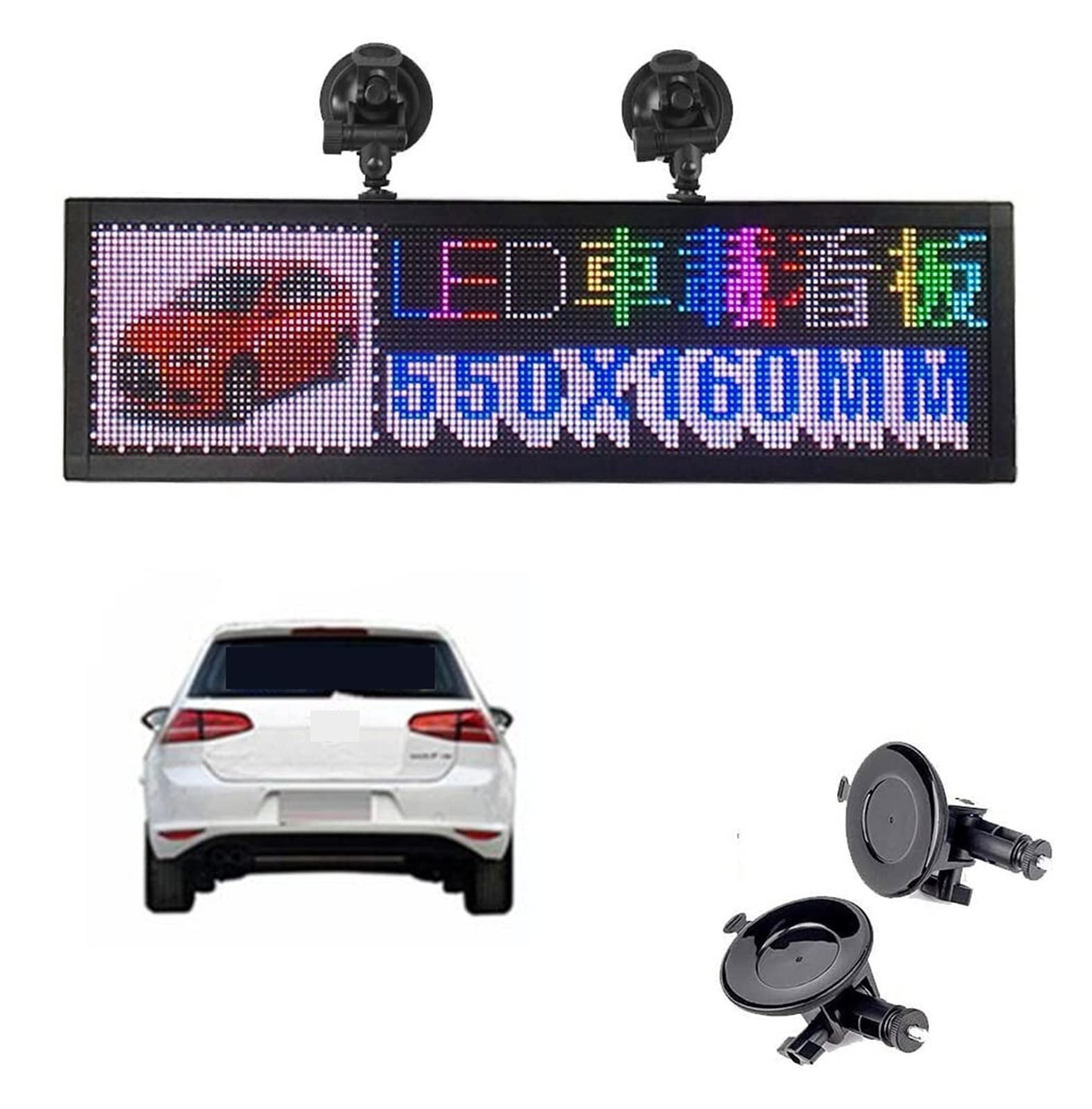 Panel LED 12v Coche P4MM RGB de 32x128 píxeles con pantalla programable para información multifunción