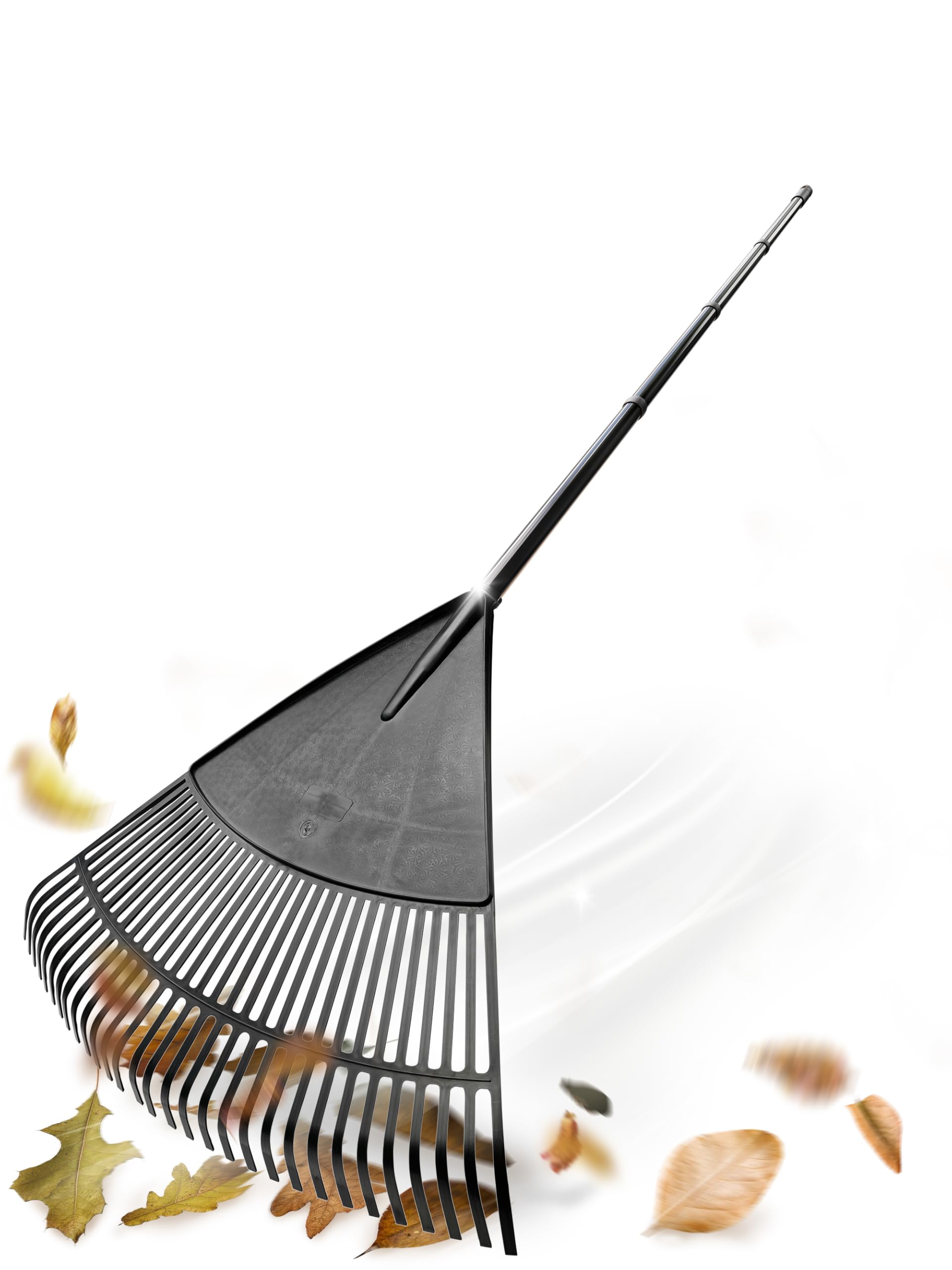 Novatool - Rastrillo XXL (80 cm, Mango telescópico), Color Verde