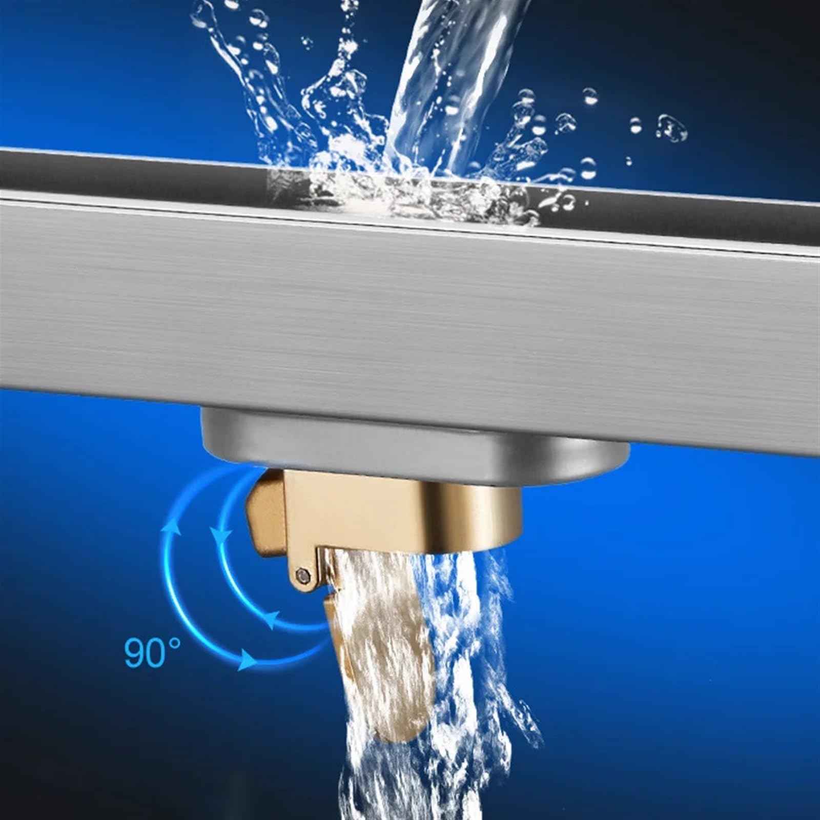Desagüe de ducha lineal de acero inoxidable 304 cepillado para baño con inodoro estrecho, tira de drenaje larga y gruesa, desagües laterales de 30 cm de largo y 3,2 cm de ancho (cepillado, 5