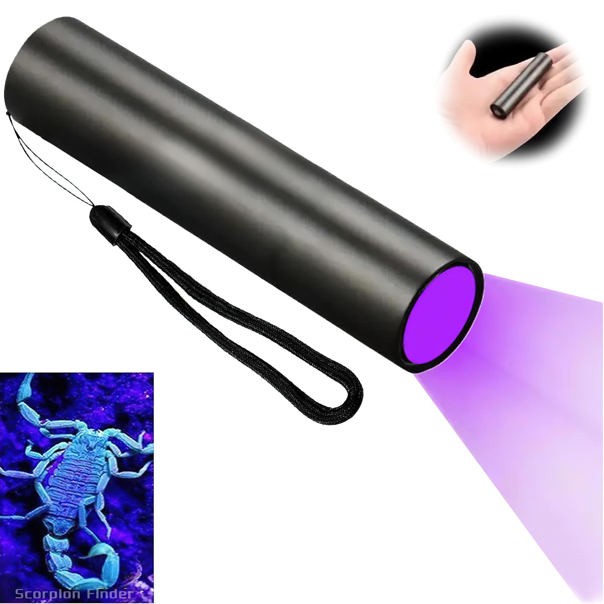 BRAINLE Rechargeable UV Torch Light, 395 NM LED Ultraviolet Torch, Black Light UV for Pet Dog Urine and Fluorescent Detection, Resin Curing, Woods Lamp Flashlights