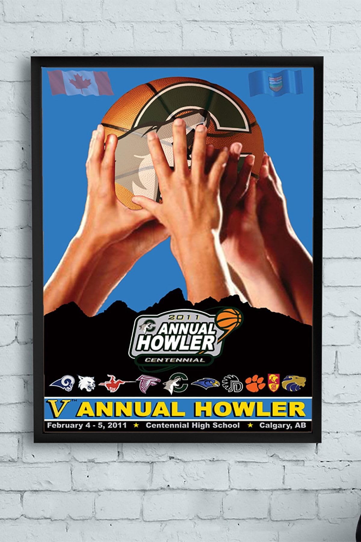 Postermanya (pster11268) Howler Basketbol Çerçeveli Tablo (30 X 40cm)