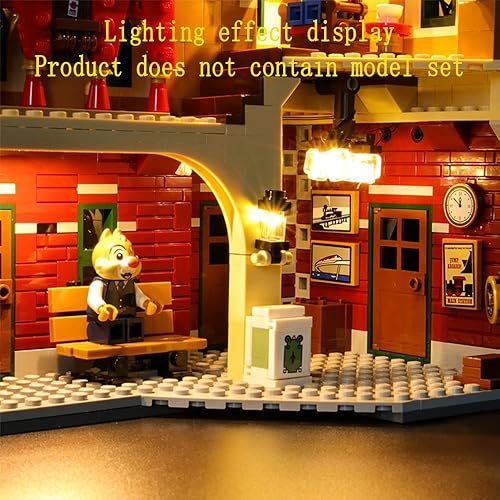 Miniatura 7 de Kit de luces LED compatible con Lego Disney Train and Station - Juego de iluminación para modelo de construcción 71044 (juego de modelos no