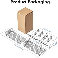 Vista 6 de MokerLink Oreja de montaje en rack de metal para interruptores de 17,3 pulgadas, compatible con interruptor de red Cisco 2960X 2960XR 3650 3850