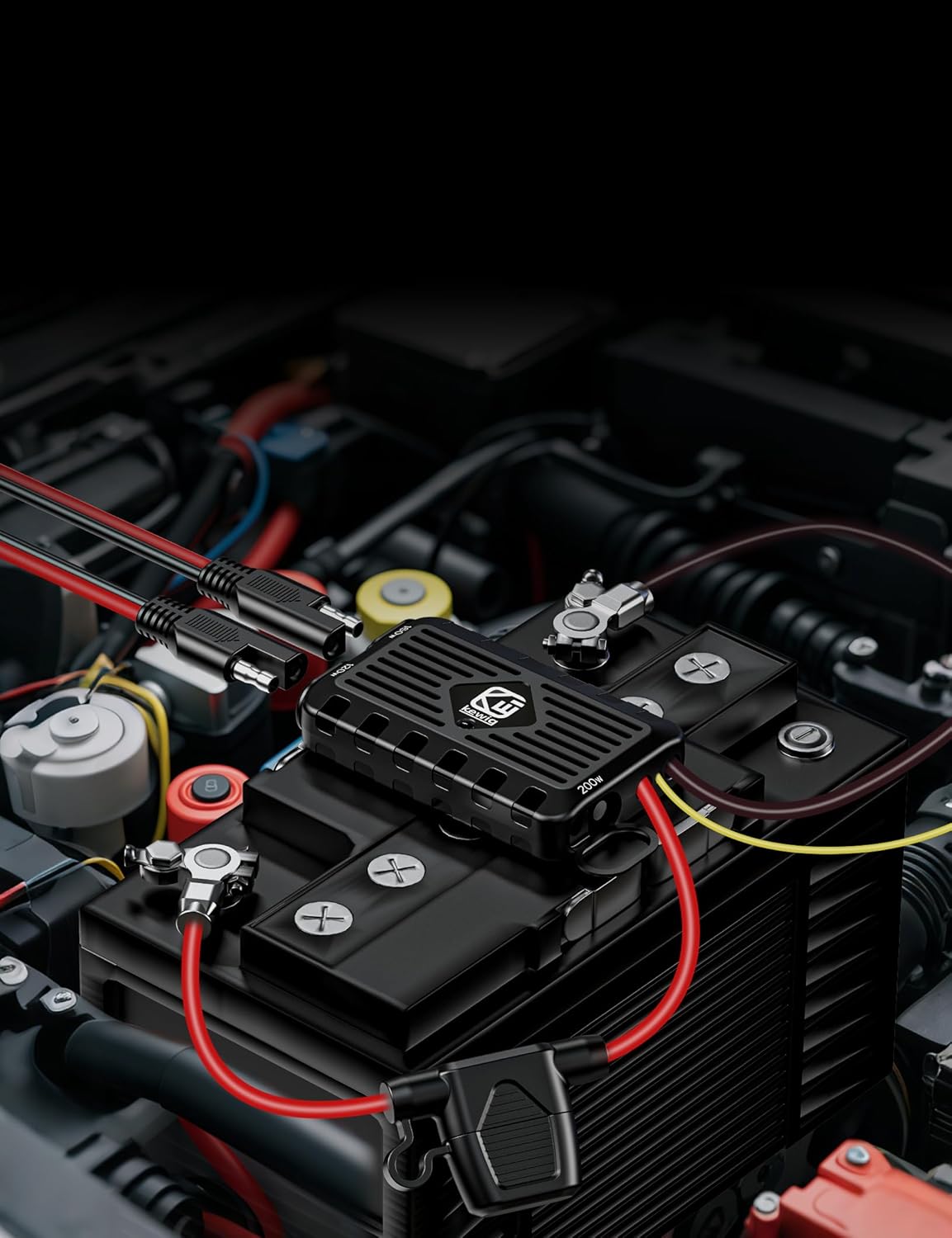 Motorcycle Battery Protector Power Drain Prevention Manager DC12V 480W/40A SAE Distributor SAE Connector Power Relay