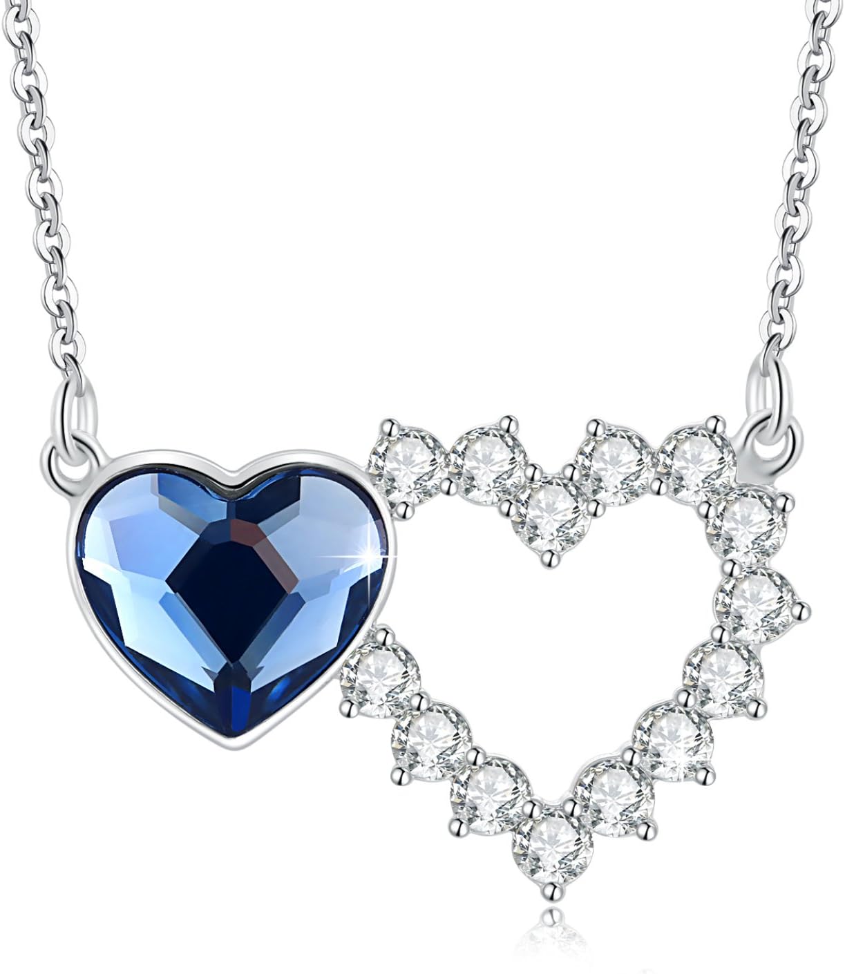 LIEBEIRIS 1 Pièce Collier En Acier Inoxydable Plaqué Or 18 Carats Avec Zircone Cubique Géométrique Carré Pour Femmes