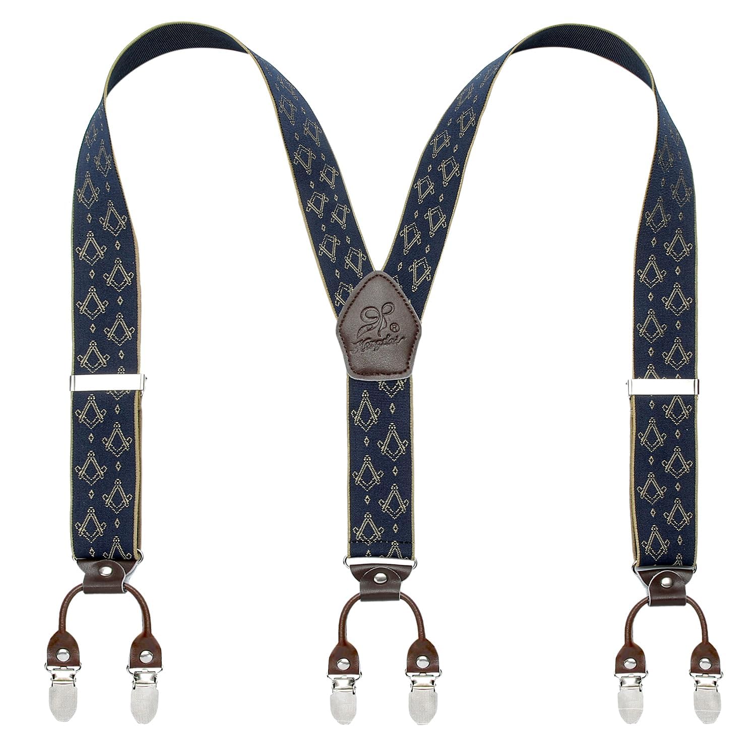 KANGDAI Hosenträger für Herren Breit Y Style 3.5 CM Mit Sehr 6 Starke Metall Clip Durable Elastic Verstellbare Hosenträger Geschenkbox für Herren und Damen