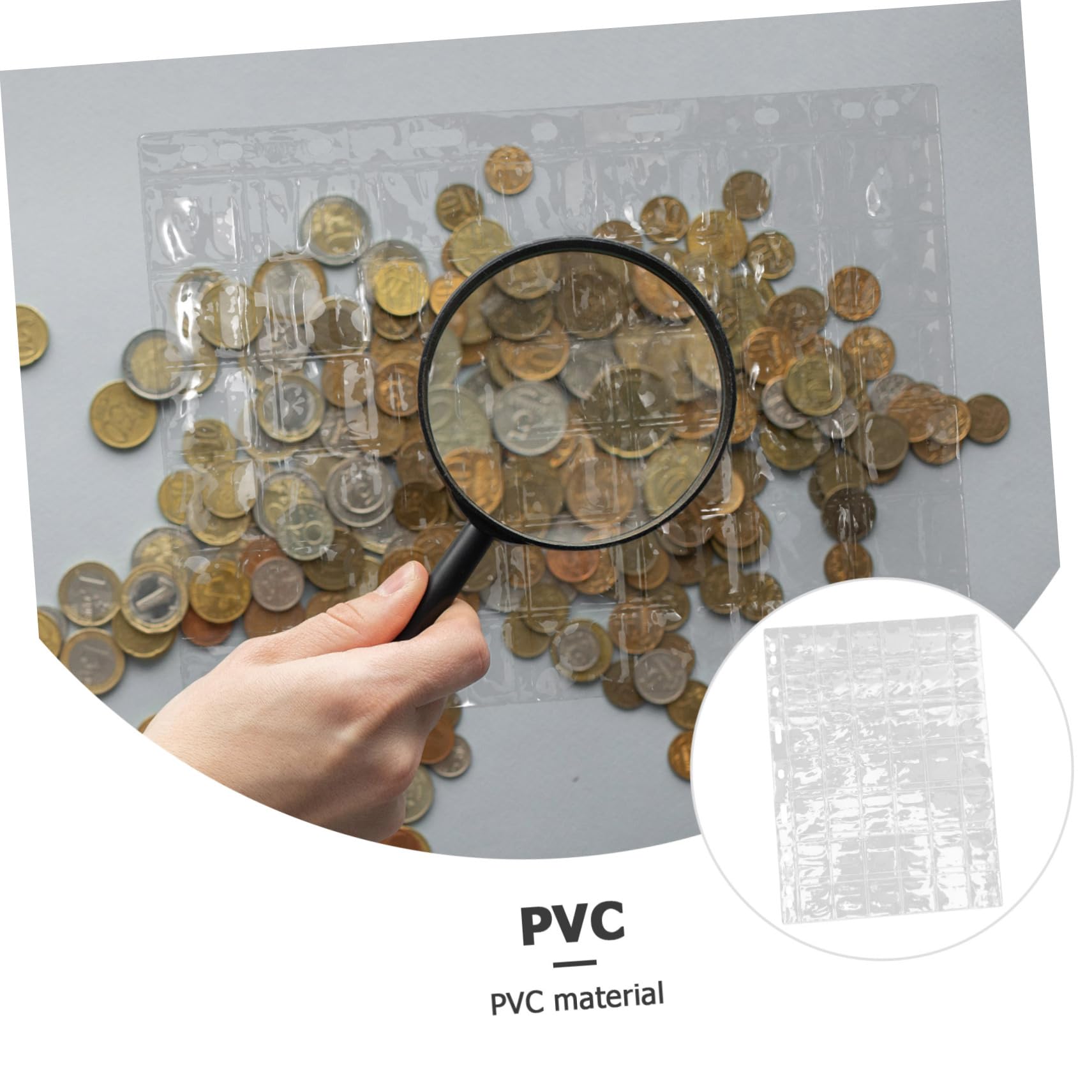 Amazon.co.jp: POPETPOP 透明コインホルダー コイン収納アルバム 42ポケット Pvc素材 切手収集用品向け コレクター用保管  おもちゃとゲーム用 : 文房具・オフィス用品