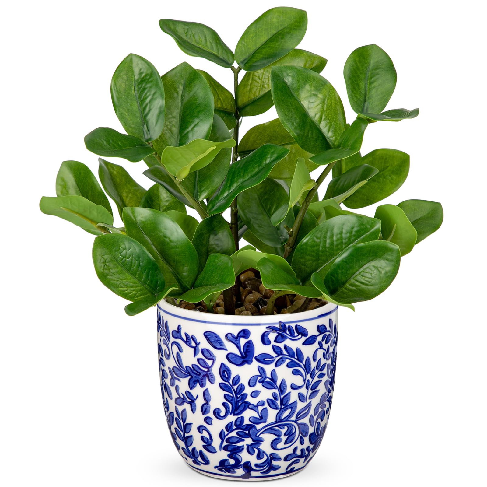 Briful Faux Plants Indoor 11.8in Fake ZZ Silk Plant
