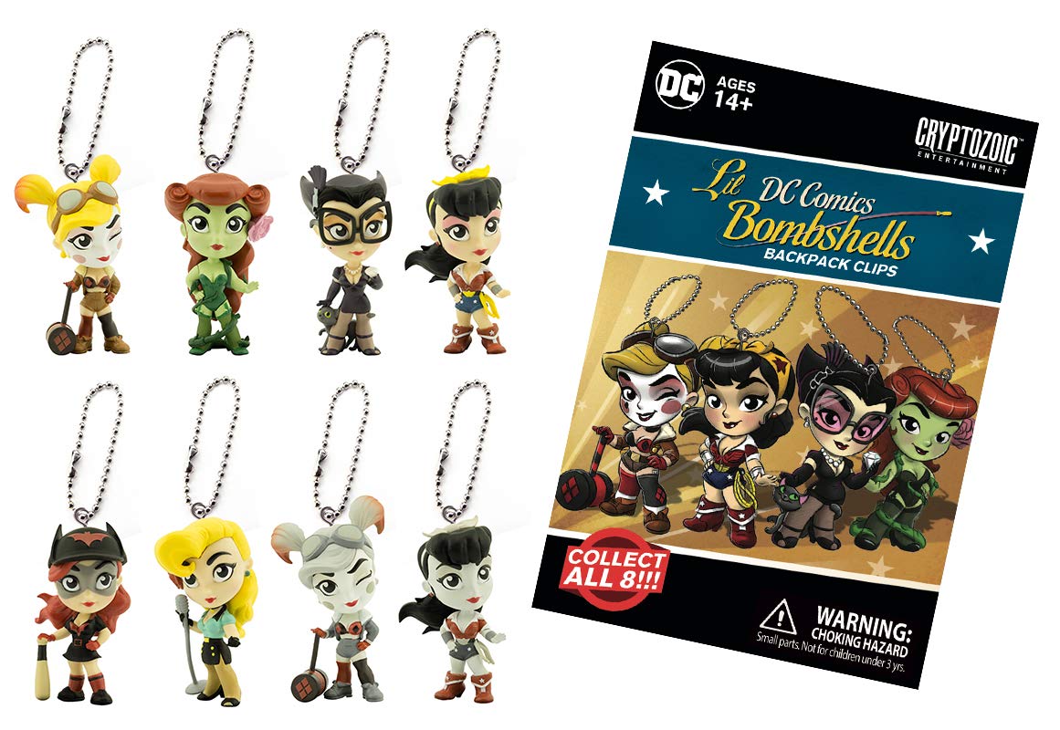 Cryptozoic DC Comics Lil Bombshells Blindbag Series 1 Backpack Clip Display Pack - (18) 2" Figures Included