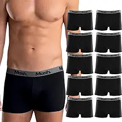 Kit 10 Cuecas Boxer Mash Algodão Cotton Respirável Masculina