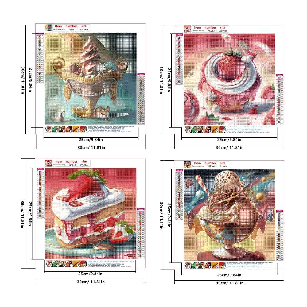 Lot De Diamond Painting Glace 30X30 Cm Ai Diamond Painting