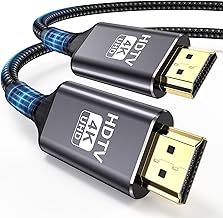 Gulemfy Cavo HDMI 4K 1m, Cavo HDMI 2.0 18Gbps Alta Velocità con Ethernet Ritorno Audio, Supporto 4K@60 Hz HDR UHD 3D 1080P Compatibile con Monitor, TV Fernseher, Blu-ray, PS5/4/3, Laptop