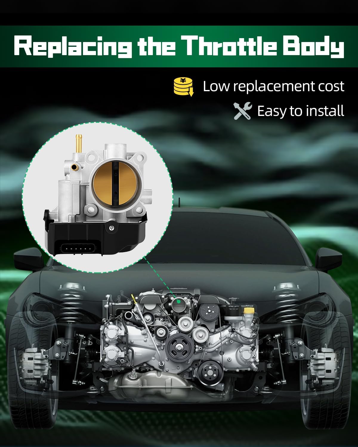 SCITOO Throttle body TB1294 Automotive throttle Fit for for Acura for ILX 2.4l 16-20, for Acura for TLX 2.4l 15-20, for Honda for Accord 2.4l 13-17, for Honda for CR-V 2.4l 15-19