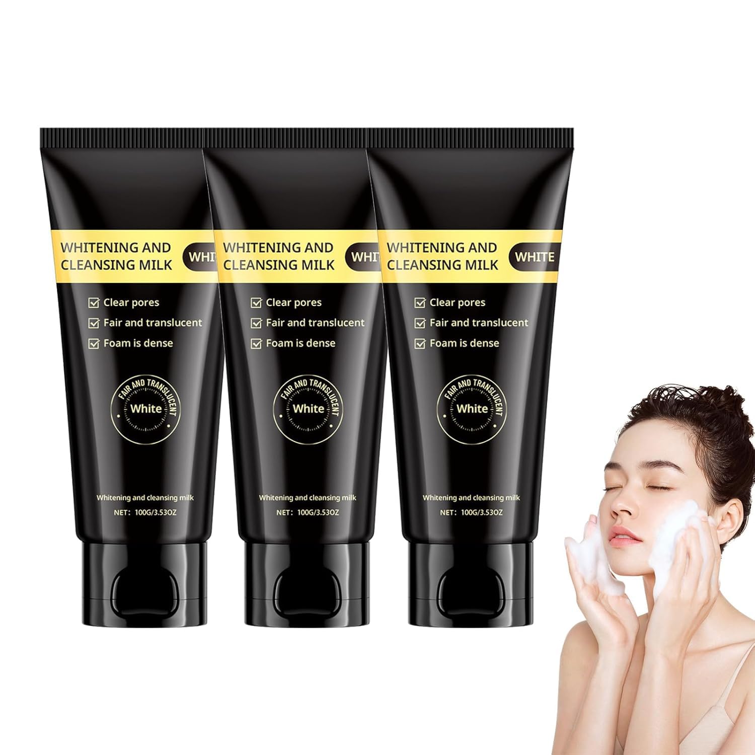 sjfscqr Niacinamide Whitening and Cleansing Milk,Purifying Brightening Niacinamide Cleanser,Hydrating Face Cleanser for All Skin Type