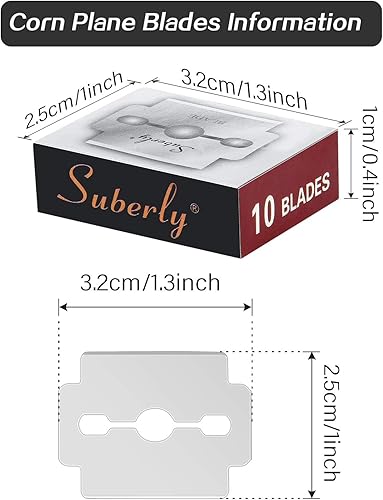 Miniatura 2 de Mudder 120 piezas de cuchillas de repuesto para afeitadora de callos planos de maíz, cuchillas de acero inoxidable, herramienta para el cuidado de