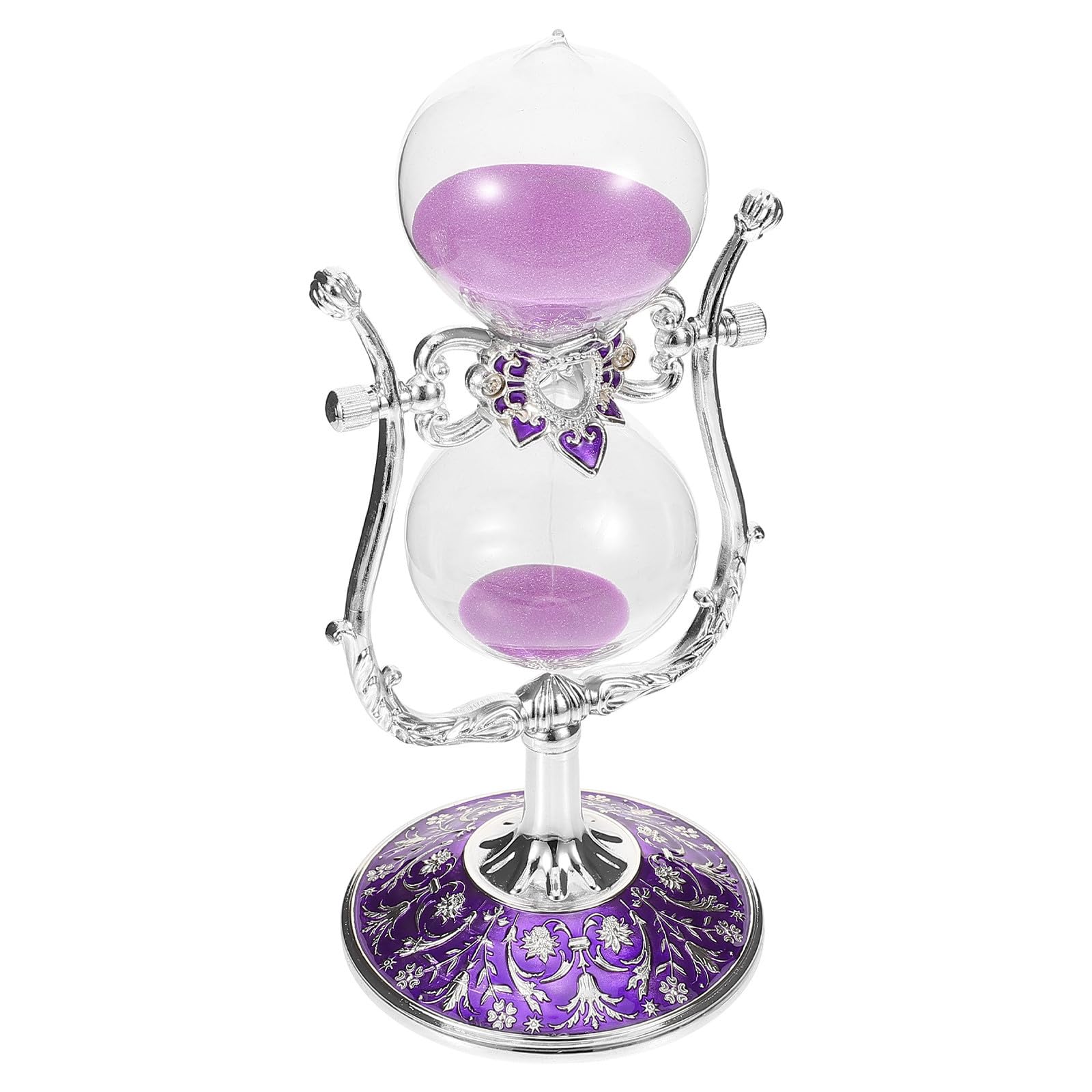 Reloj de Arena Decorativo de Vidrio y Metal Temporizador y Diseño Creativo para Decoración de Escritorio y Obsequio en Ocasiones Obsequios