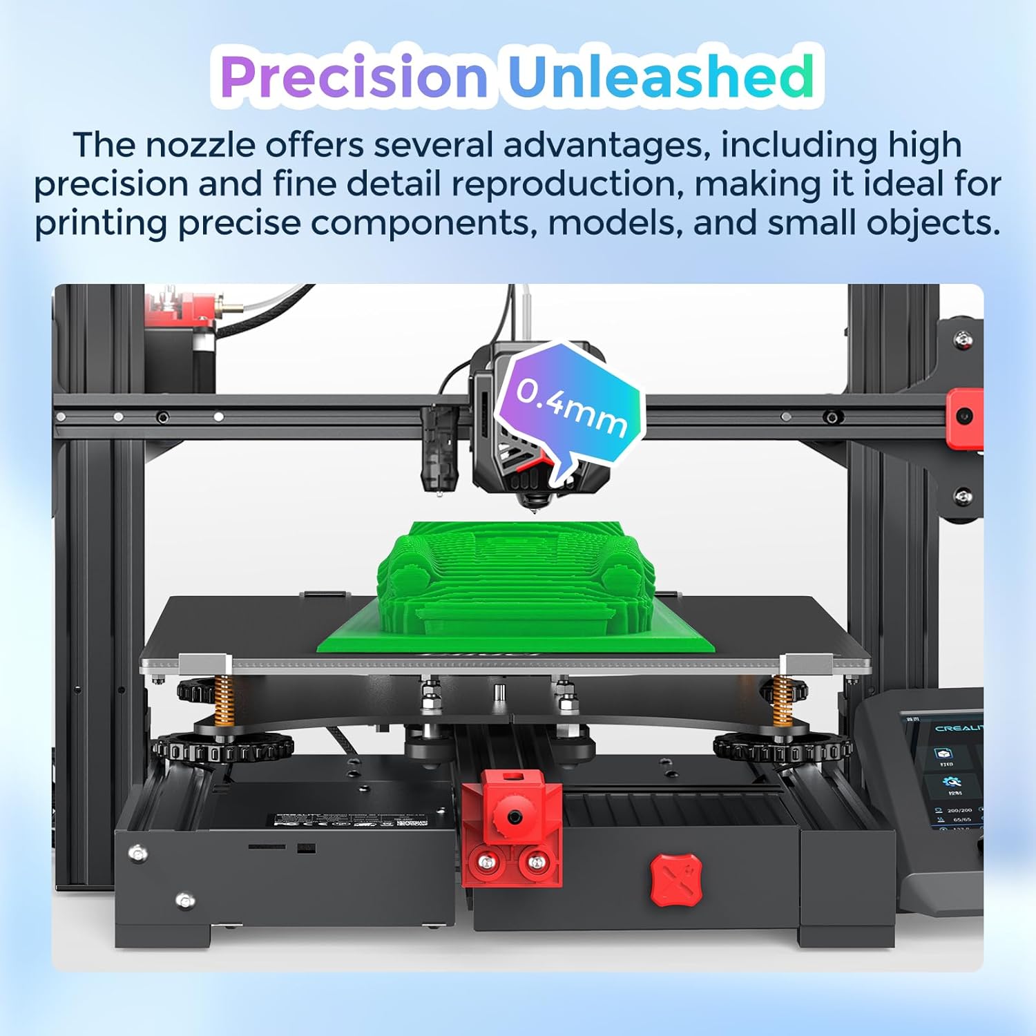Comgrow PLA 3D Printer Filament, 3D Printer PLA Filament 1.75mm, 1KG Spool PLA Black and FLASHFORGE Adventurer 5M Nozzle