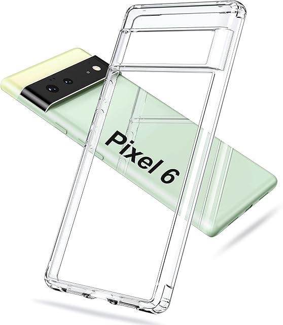 USLAI for Google Pixel 6 Case 6.4-Inch, Anti-Yellowing Slim Fit Anti-Scratch Shockproof Protective Phone Case Cover for Google Pixel 6, Clear