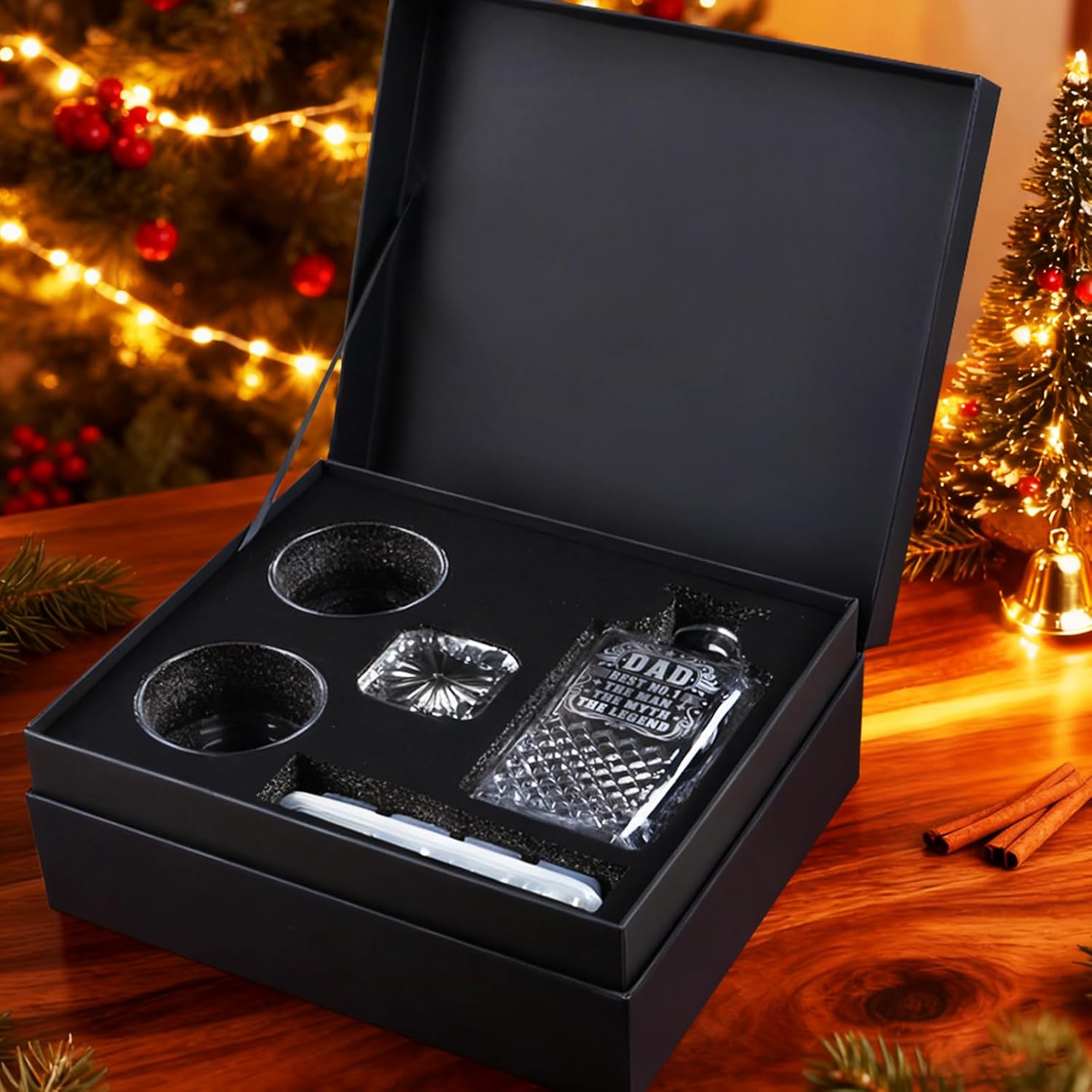 Whiskey Decanter Set for Men Decanter Set with Glasses Crystal Whiskey Bottle Luxury Birthday Gifts For Men Gifts for Father's Day Christmas Gifts (Best DAD) - Image 2