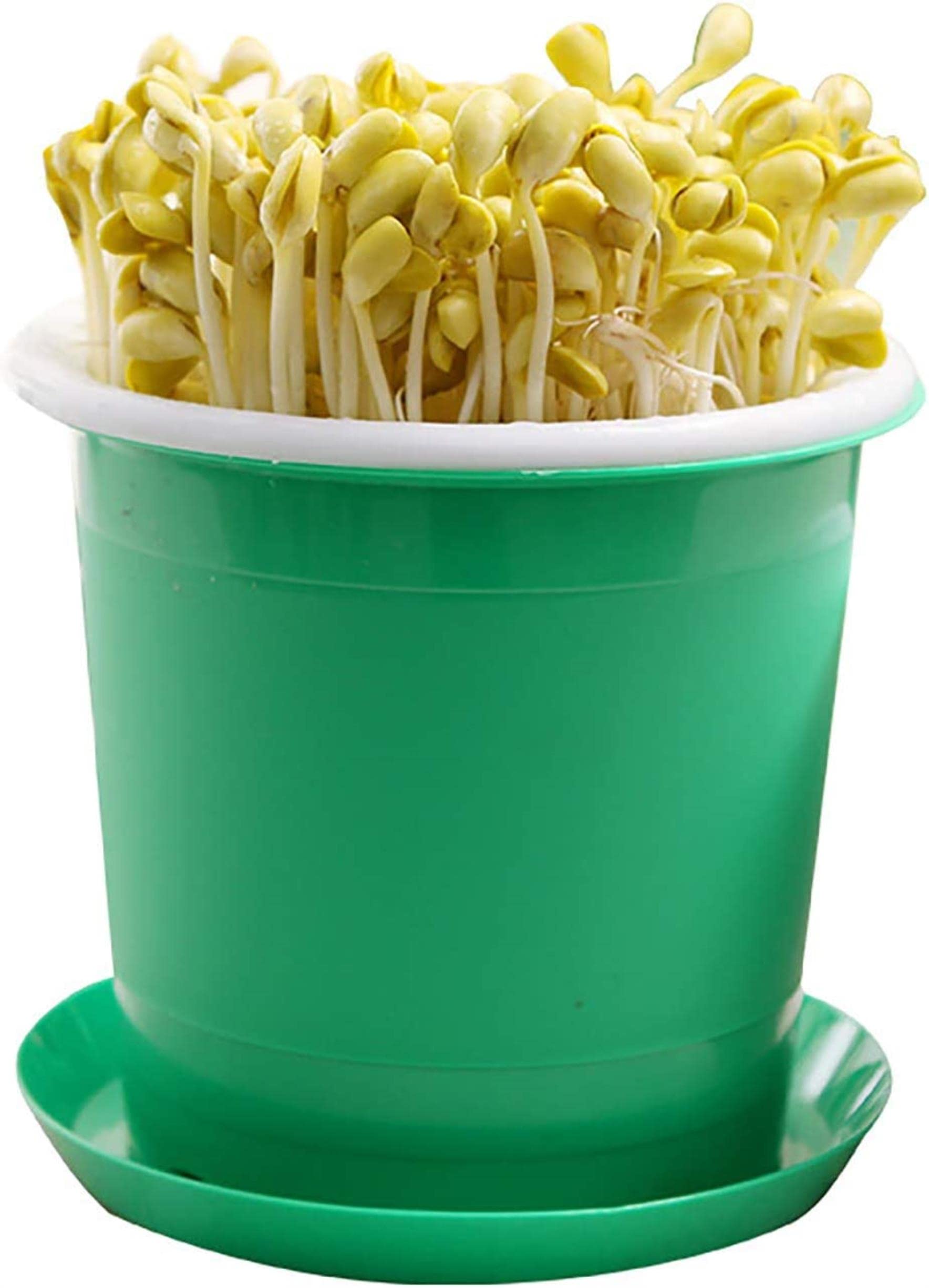 Pot De Germinateur De Graines Bac De Germination Vert Santé Germination des Germes Unité, Y Compris Seau Intérieur, Seau Extérieur Et Plaque De Pression, Vert