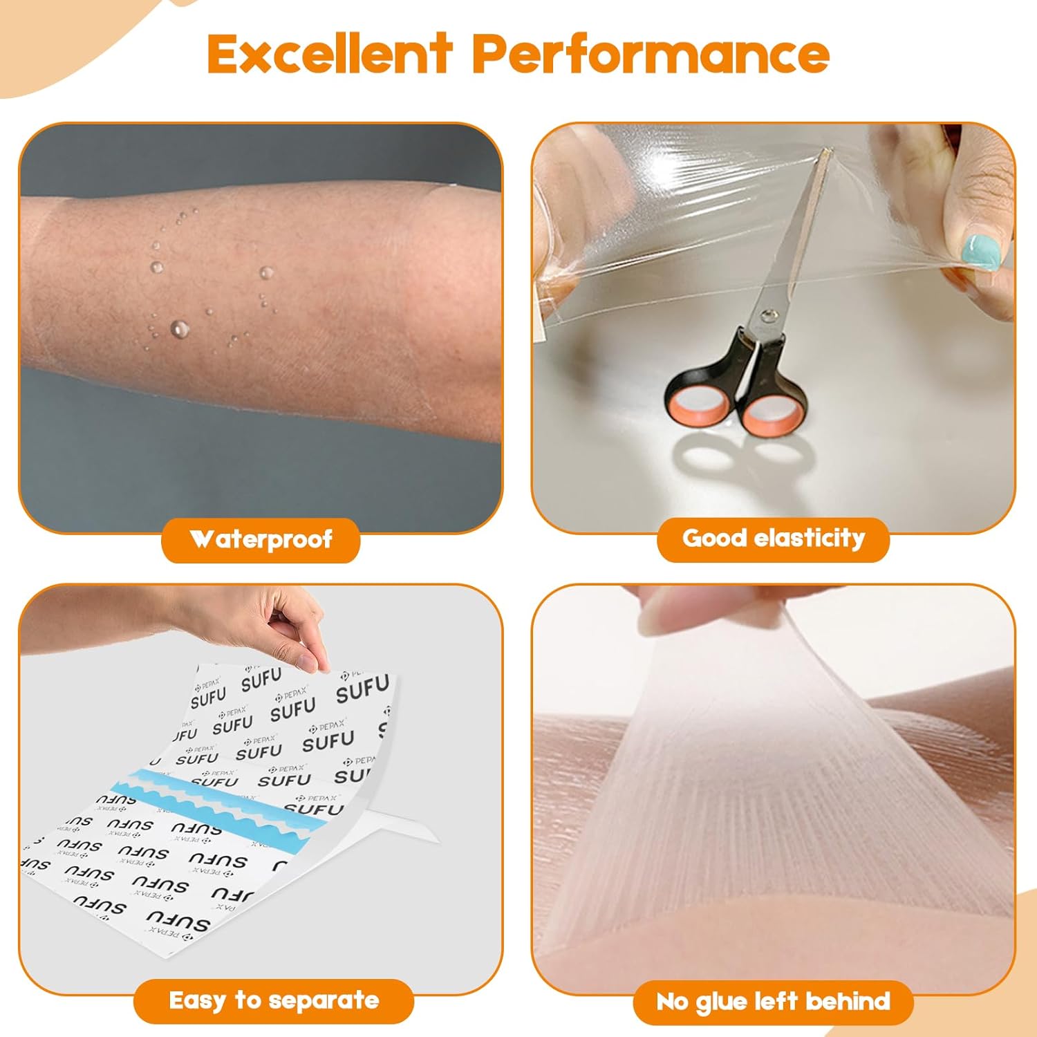 Tattoo Aftercare Bandage - Romlon 5.9"x 10.9 Yards Second Skin Tattoo Cover Up Tape Waterproof Transparent Film Roll, Tattoo Aftercare Bandage for Initial Healing Protective and Skin Repair