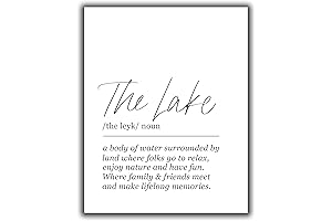 Lakeside Charm Defined: 'Lake' Word Wall Art