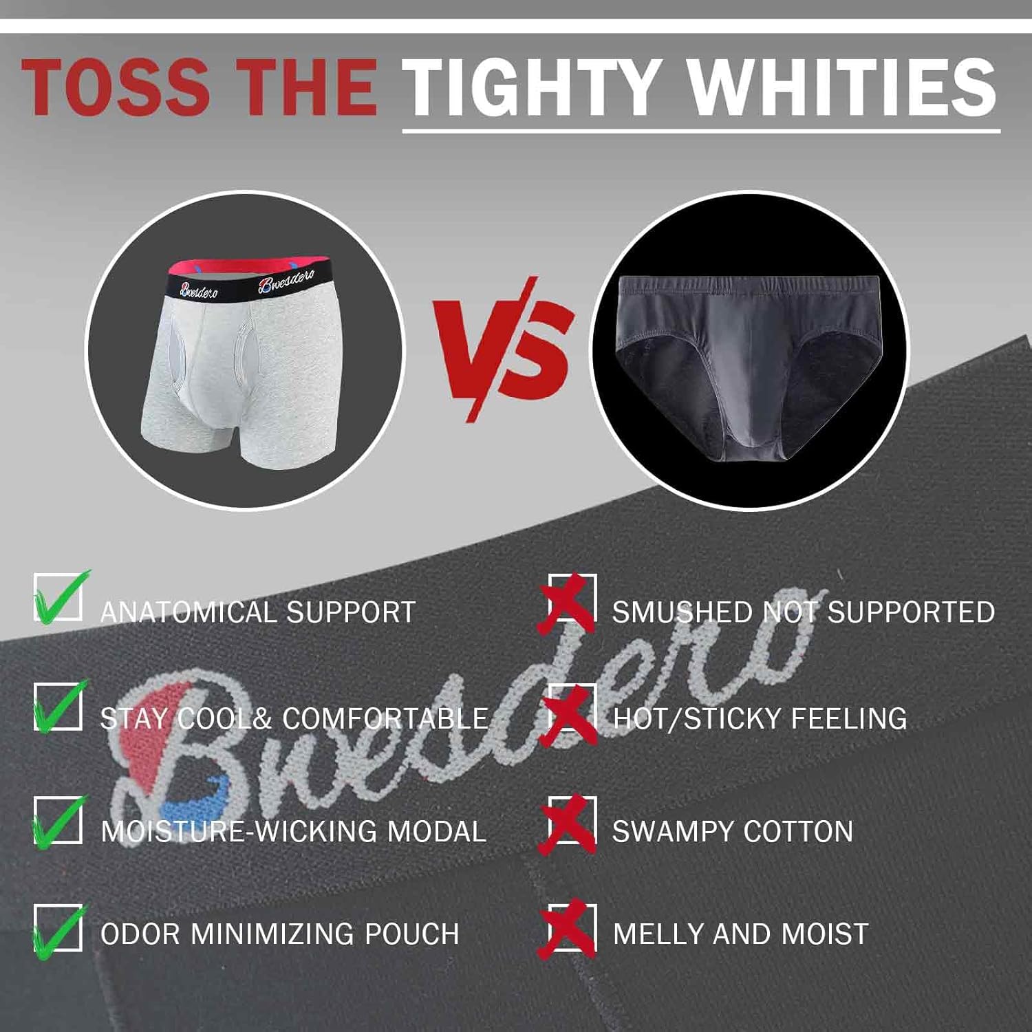 Men's Underwear Boxer Briefs Cotton Regular Long Men 4 Pack, Comfort Breathable & No Show Seams, S M L XL XXL XXXL - Image 5