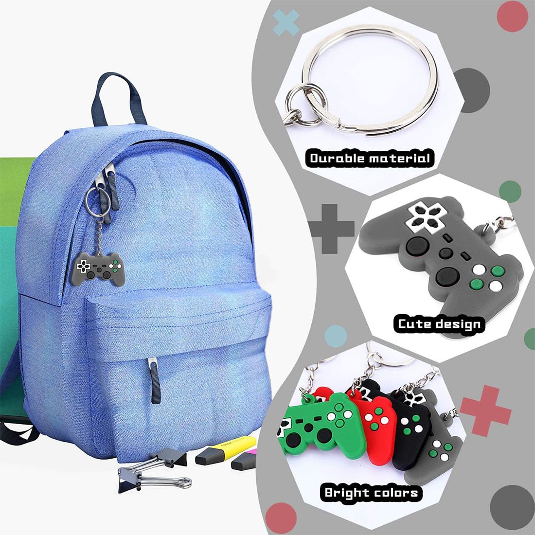 Duckiez Sleutelhanger Gamer - 48 stuks Duckiez Sleutelhanger Gamer - 48 stuks
