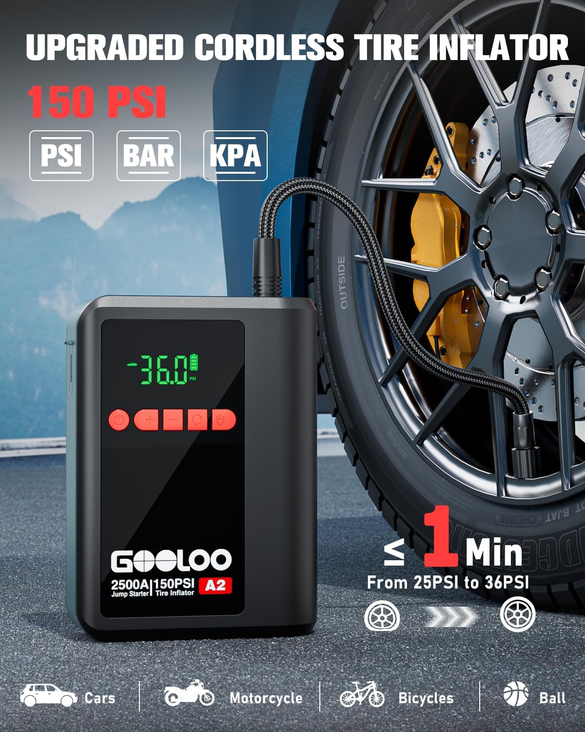 GOOLOO A3 Jump Starter with Air Compressor&GOOLOO A2 8-in-1 Jump Starter with Air Compressor