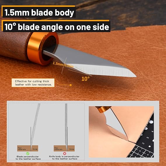 Leather Skiving Knife, Leather Knife, Leatherworking Tools