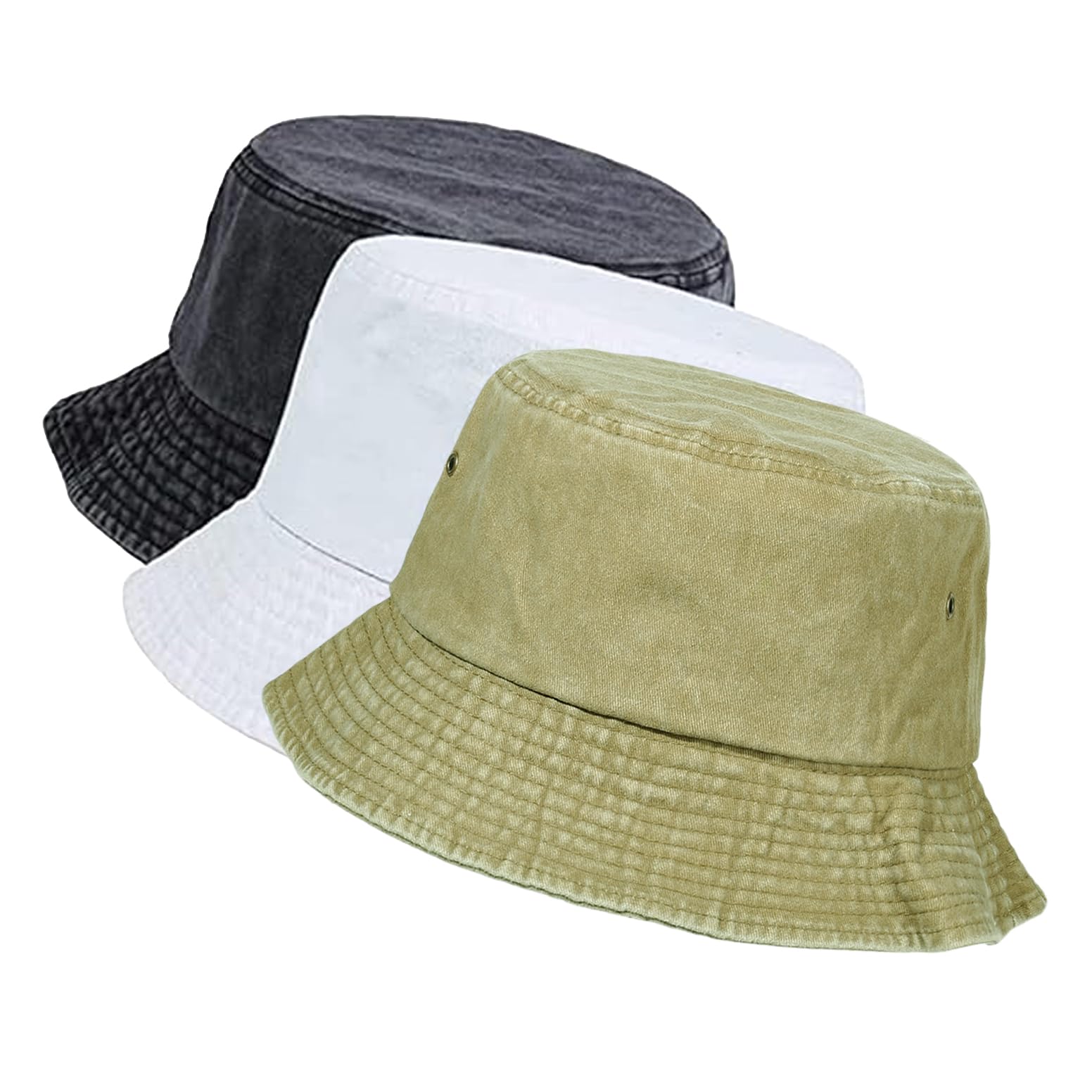 Washed Cotton Bucket Hats