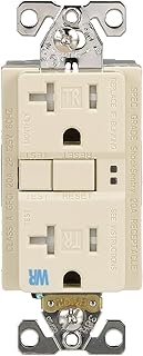 EATON TWRSGF20V Arrow Hart Tamper and Weather Resistant Duplex Gfci Receptacle, 125 Vac, 20 A, 2 Pole, 3 Wire, Ivory
