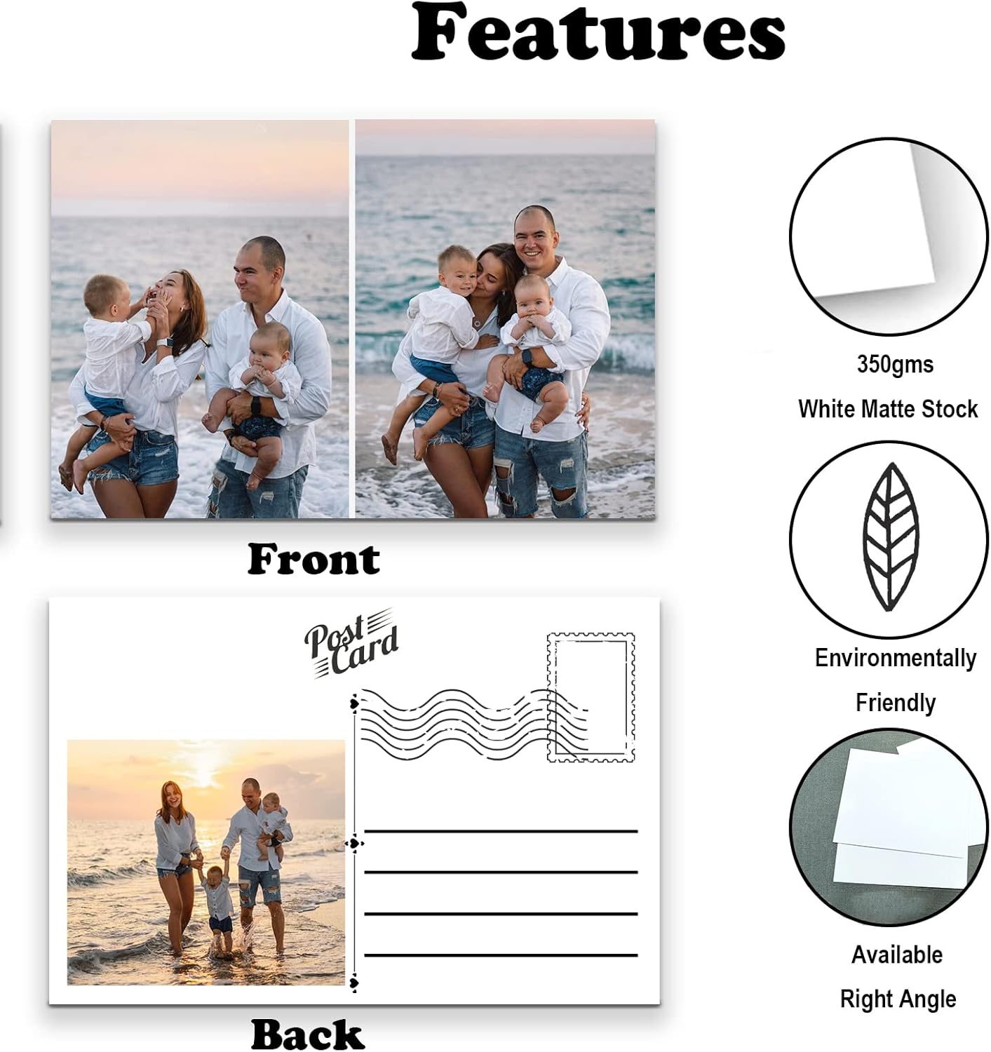 Custom Postcards,Personalized Message Card Custom Photo Text Logo for Birthdays, Anniversary, Memorabilia