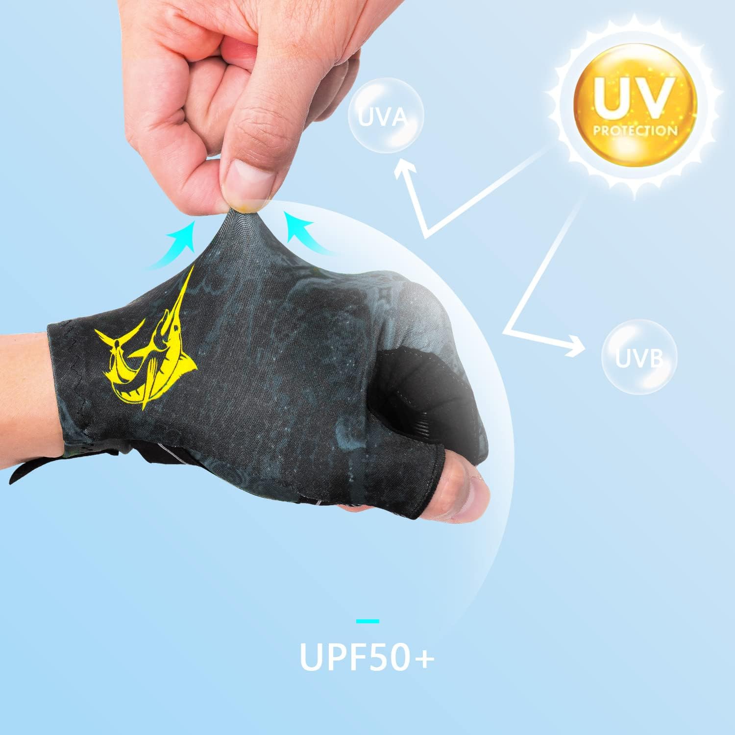 ACESHIP Fishing Gloves UPF50+ Fishing Gloves UV Protection Gloves Hunting Gloves Men Women for Outdoor, Rowing, Kayaking : Sports & Outdoors