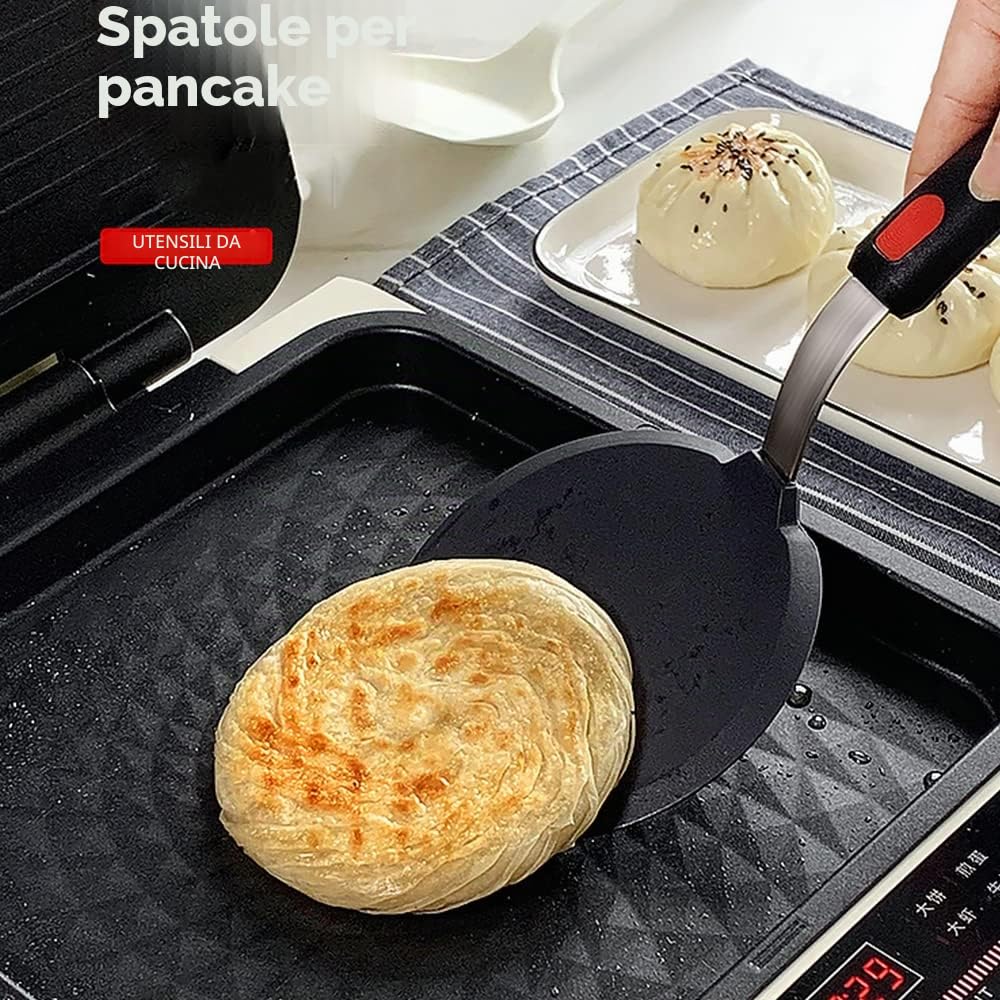 Tenta Kitchen Spatola da cucina in silicone, resistente al calore fino a 315,6 °C, per pentole antiaderenti, ampia spatola per pancake per cucinare e cuocere